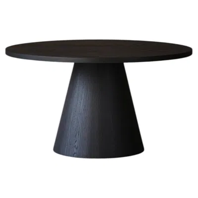 Pre-owned Nono No01 Socle Dining Table In Black Wood, Solid Wood Masterpiece By