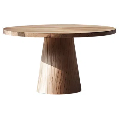 Pre-owned Nono No01 Socle Dining Tables, Solid Wood Masterpiece By  In Brown