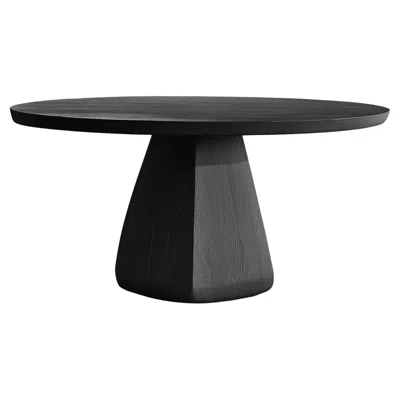 Pre-owned Nono No12 Scarpa Table By  – Round Solid Wood Dining Table, Customizable Design In Brown