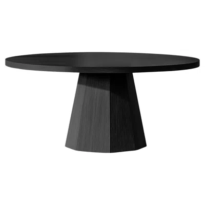 Pre-owned Nono No33 Scarpa Dining Table – Round Top With Customizable Wooden Base Joel Escalona In Brown