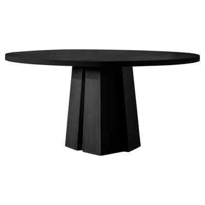 Pre-owned Nono No34 Scarpa Dining Table By  – Solid Wood, Round Design, Made To Order In Brown