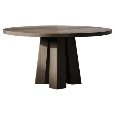 Pre-owned Nono No35 Scarpa Table – Customizable Round Dining Table By Joel Escalona In Brown