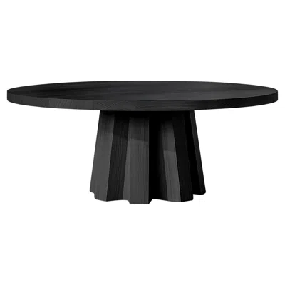 Pre-owned Nono No36 Scarpa Wooden Dining Table – Sculptural Round Design By  In Brown