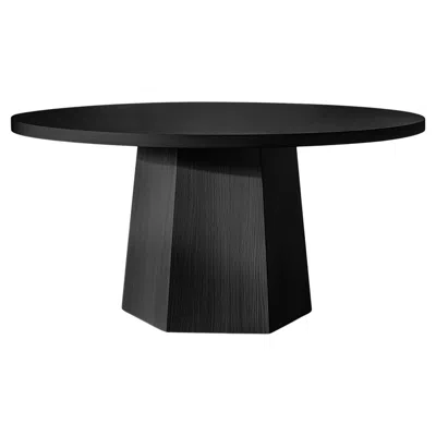 Pre-owned Nono No41 Scarpa Dining Table – Custom Round Top And Solid Wooden Base Joel Escalona In Brown