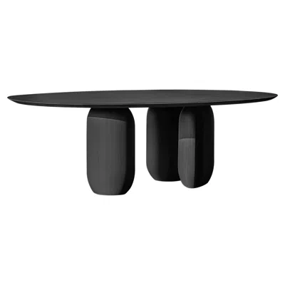 Pre-owned Nono No48 Scarpa Table By  – Customizable Round Dining Top With Cylindrical Base In Brown