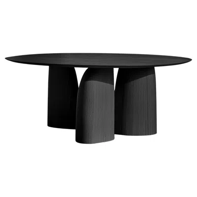 Pre-owned Nono No59 Scarpa Round Dining Table – Custom Solid Wood By Joel Escalona In Brown