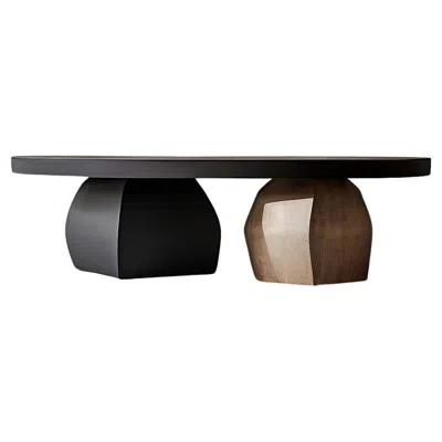 Pre-owned Nono Rectangular Two-tone Coffee Table - Contrast Detail Fundamenta 45 By  In Brown