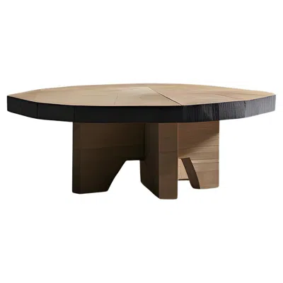 Pre-owned Nono Round Top Fundamenta Coffee 48 Abstract Oak, Stylish Design By  In Brown