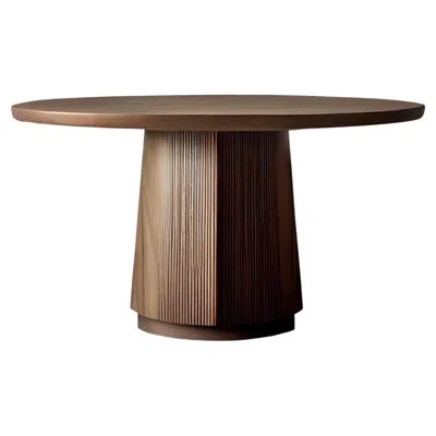 Pre-owned Nono Scarpa Dining Table B, Round Table For 6 By  In Brown