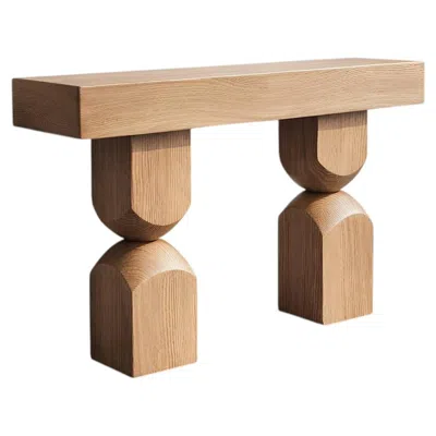 Pre-owned Nono Socle No1 Architectural Console By  In Solid Wood In Brown