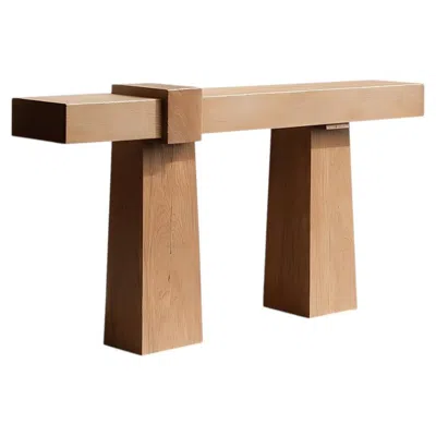 Pre-owned Nono Socle No35 Wall Table By  In Solid Wood In Brown