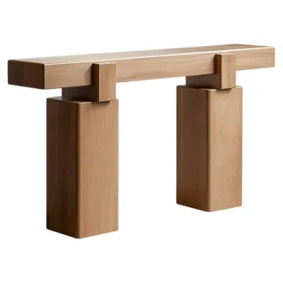 Pre-owned Nono Socle No39 Architectural Console By  In Solid Wood In Brown