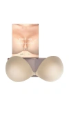 Nood Luxe Push Up Backless Strapless Bra In Beige