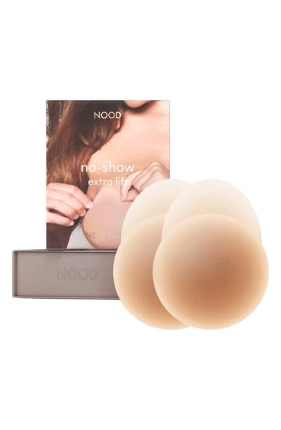 Nood No-show Extra Lift Reusable Nipple Covers In No.5 Soft Tan