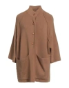 Noodle Italia Woman Cardigan Camel Size M Viscose, Polyester, Polyamide