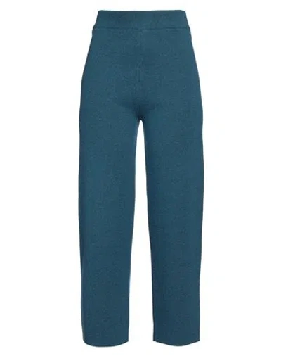 Noodle Italia Woman Pants Deep Teal Size L Wool, Viscose, Polyamide, Cashmere In Green