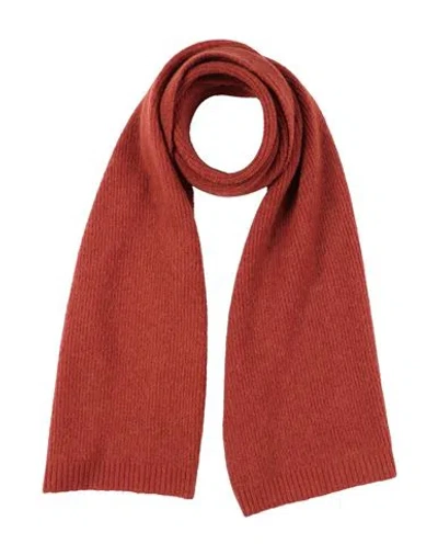 Noodle Italia Woman Scarf Brown Size - Alpaca Wool, Polyamide, Acrylic In Red