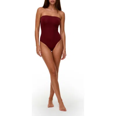Noody Seamless Forming Strapless Bodysuit In Red