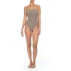 Noody Ultra-thin Seamless Forming Strapless Bodysuit In Brown