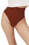 Noodyskin Seamless Scuplt High-waisted Panties In Brown