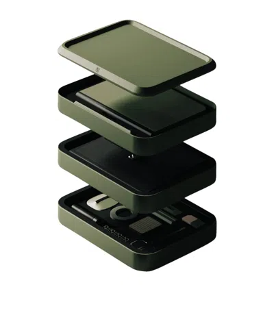 Nooe Bento Jot 3-layer Stationary Storage Box In Green