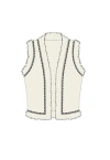 Nooki Design Women's White Dannika Gilet In Cream In Neutrals
