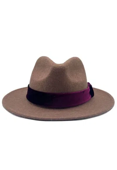 Nooki Design Women's Brown Frankie Wool Fedora-mink In Black