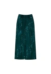 Nooki Design Women's Green Meleka Sequin Skirt-emerald