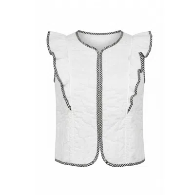 Nooki Design Women's Aster Padded Frill Gilet - White
