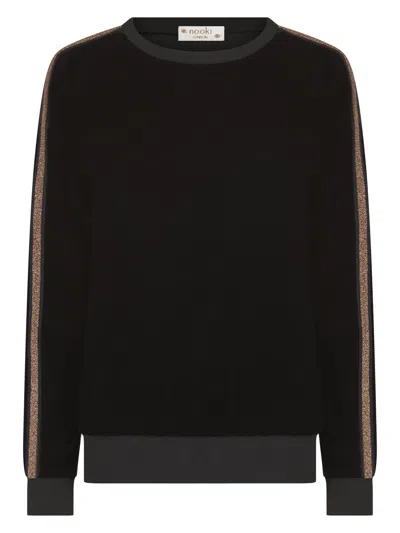 Nooki Design Women's Black Penelope Velvet Sweater