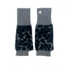 Nooki Design Women's Blue / Grey Darcy Leopard Fingerless Gloves In Grey In Gray