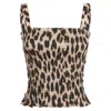 Nooki Design Women's Brown Calypso Bandeau Top - Leo In Brown