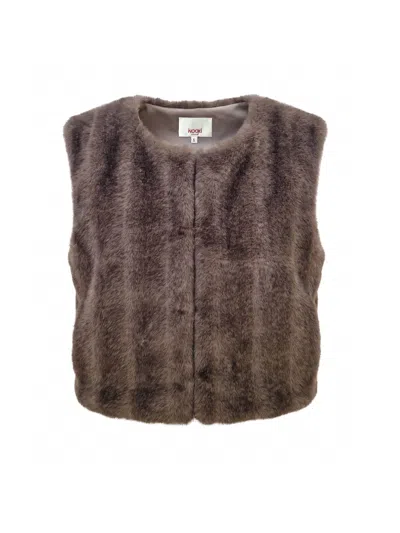 Nooki Design Women's Brown Edelweiss Faux Fur Gilet - Mink