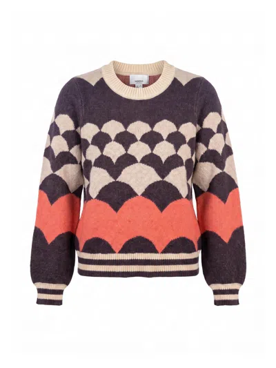 Nooki Design Women's Brown Mabel Knit Jumper - Chocolate Mix