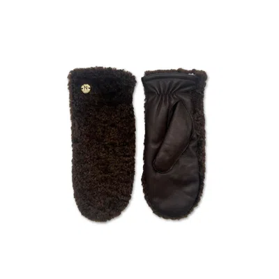 Nooki Design Women's Brown Roma Mitten In Chocolate In Black