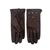 Nooki Design Women's Brown Tishan Studded Glove-chocolate In Brown