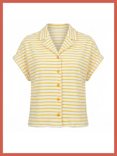 Nooki Design Women's Caspian Towelling Stripe Blouse - Yellow
