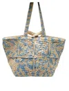 Nooki Design Glasto Crochet Tote-blue In Blue