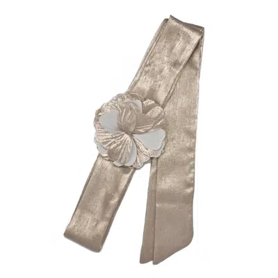 Nooki Design Women's Gold Vera Corsage Scarf-champagne