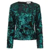 Nooki Design Women's Green Audrey Sequin Top-emerald In Green