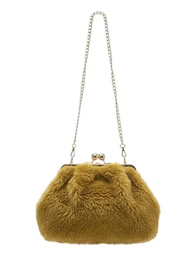 Nooki Design Women's Green Booba Faux Fur Clutch Bag - Toffee