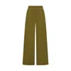 Nooki Design Women's Green Clipper Trousers In Olive In Green