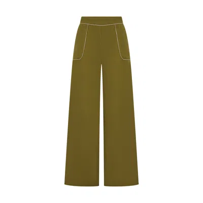Nooki Design Women's Green Clipper Trousers In Olive