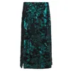Nooki Design Women's Green Meleka Sequin Skirt-emerald In Green