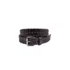 Nooki Design Women's Grey Bradley Woven Belt In Gunmetal In Grey
