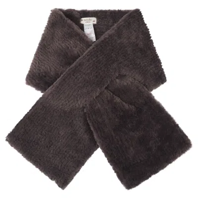 Nooki Design Women's Grey Rivington Faux Fur Scarf Charcoal