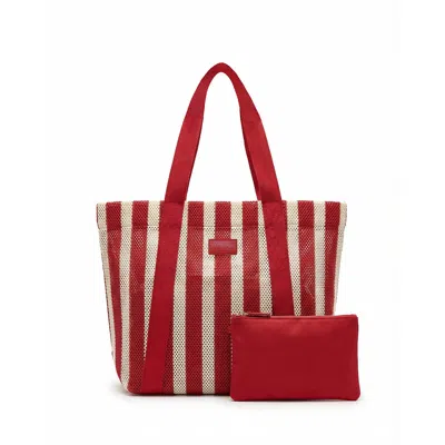 Nooki Design Women's Hackney Stripe Shopper - Red Mix