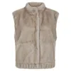 Nooki Design Women's Isla Faux Fur Gilet In Grey In Neutral