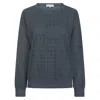 Nooki Design Women's Lily Broidery Blouse - Grey In Grey