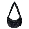 Nooki Design Women's Nessa Half Moon Sequin Bag-black In Black